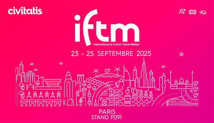 RDV du 23 au 25 septembre à l’IFTM à Paris au stand F091 © Civitatis RDV du 23 au 25 septembre à l’IFTM à Paris au stand F091 © Civitatis