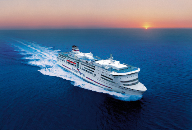 Le Pont Aven, bateau amiral de la flotte Brittany Ferries qui compte 10 unité. Photo B.F.