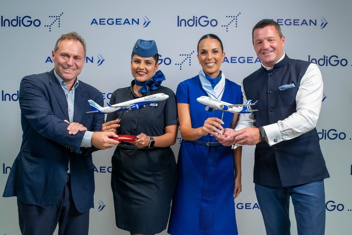AEGEAN et IndiGo concluent un accord de partage de codes - Photo Aegean