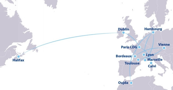 Le réseau d'ASL Airlines - DR Le réseau d'ASL Airlines - DR