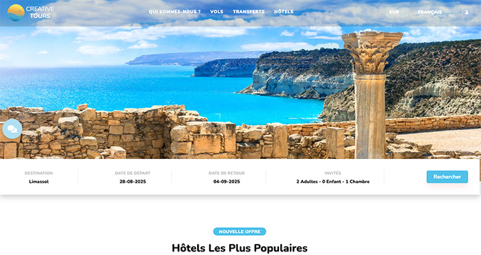 Site B2B Creative Tours © Creative Tours