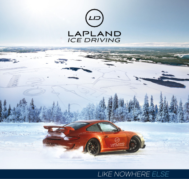 Nouvelle identité visuelle de Laponie Ice Driving - DR : Creads Nouvelle identité visuelle de Laponie Ice Driving - DR : Creads