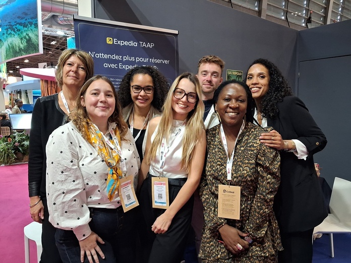 Les équipes d'Expedia sur le stand de l'IFTM - Photo CL Les équipes d'Expedia sur le stand de l'IFTM - Photo CL