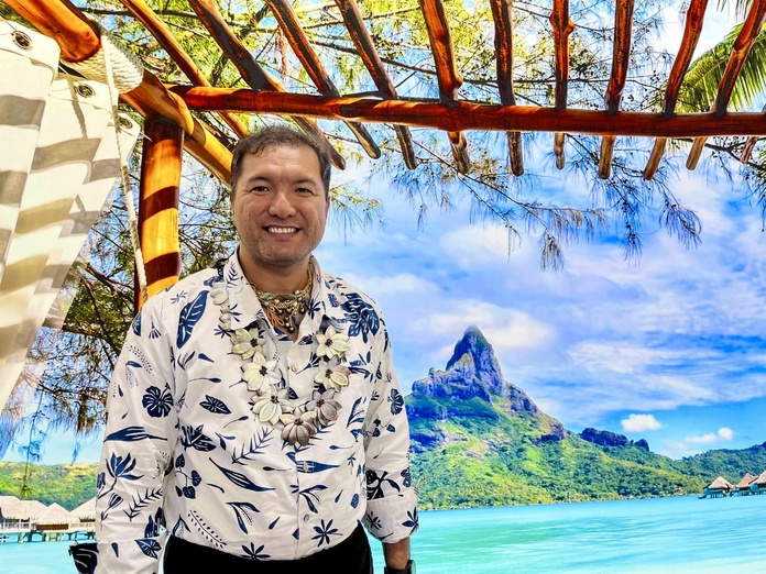 Hironui Johnston, directeur du développement international, sur le stand de Tahiti Tourisme à l'IFTM - Photo : PB Hironui Johnston, directeur du développement international, sur le stand de Tahiti Tourisme à l'IFTM - Photo : PB