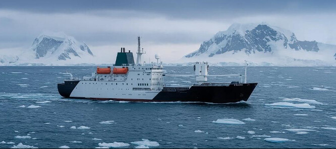 Le Terra Nova, navire de 105 mètres, entièrement rénové en 2022,  allie désormais robustesse et confort premium - Photo : Grands Espaces