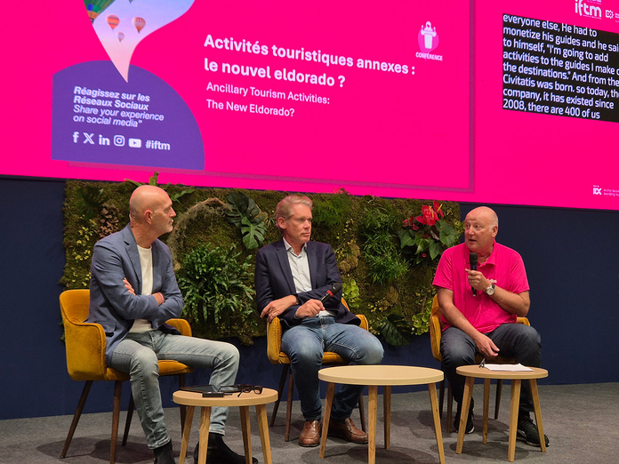 Georges Sans, Directeur du développement pour la France chez Civitatis, intervenant lors de la table ronde intitulée “Activités touristiques annexes : le nouvel eldorado ?” à l’IFTM 2025 © Civitatis