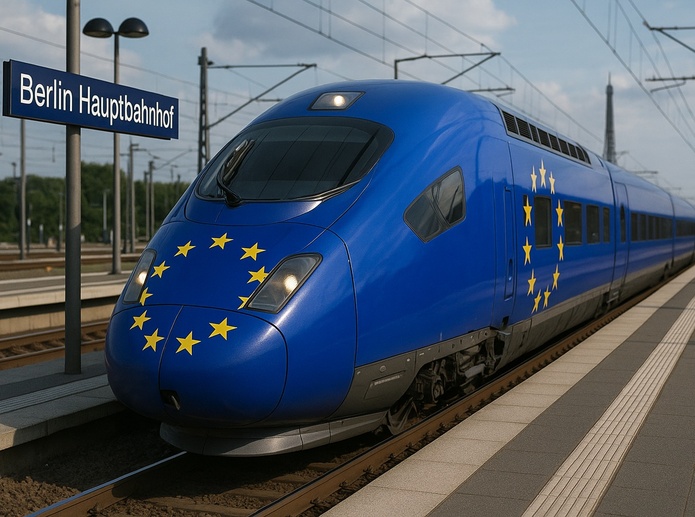 TGV Européen : relier toutes les villes de plus de 250 000 habitants  - Crédit photo : visuel généra par l'IA