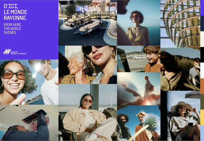 L'Aéroport Marseille Provence dévoile sa nouvelle identité de marque - Photomontage : AMP