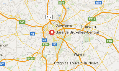 La gare de Bruxelles-Central vient d'être évacuée - DR : Google Maps