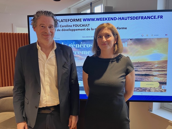 Philippe Gold (directeur de Hauts-de-France Tourisme) et Caroline Foucault, chef de projet. (c)T.Beaurepère