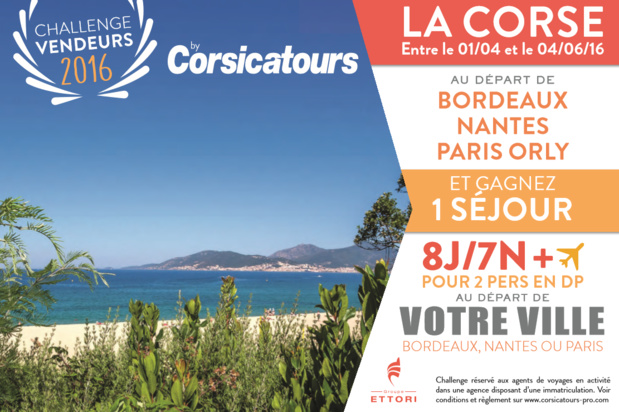 Corsicatours fait gagner un séjour 8 jours et 7 nuits Corsicatours fait gagner un séjour 8 jours et 7 nuits