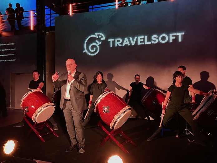 Le fondateur Christian Sabbagh lors des 25 ans de Travelsoft (c)T.Beaurepère