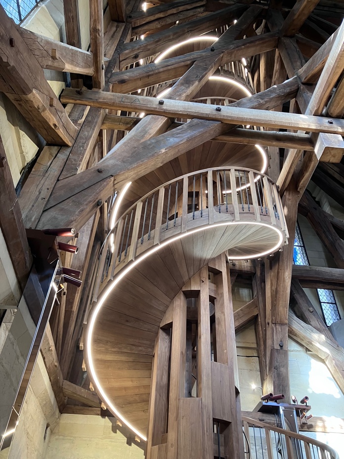 Un nouvel escalier en bois a été construit pour grimper au sommet. (c)T.Beaurepère