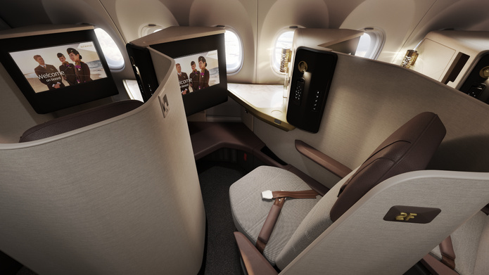 Une vue de la cabine « business » - Photo : Etihad Une vue de la cabine « business » - Photo : Etihad
