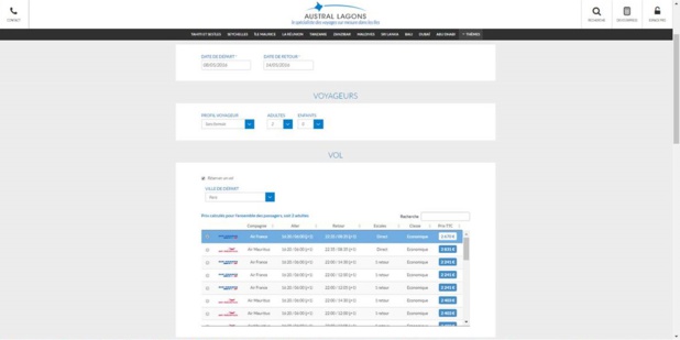 (c) Capture d'écran Austral Lagons (c) Capture d'écran Austral Lagons