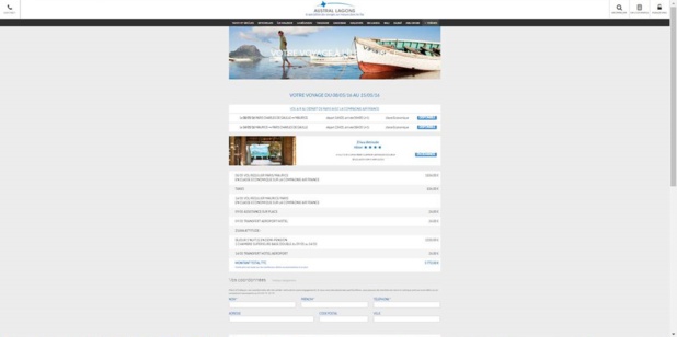 (c) Capture d'écran Austral Lagons (c) Capture d'écran Austral Lagons