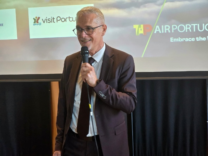 Rino Morosini, Country Manager France & Benelux de TAP Air Portugal à Marseille pour fête les 35 ans de la ligne Marseille - Lisbonne - Photo CE