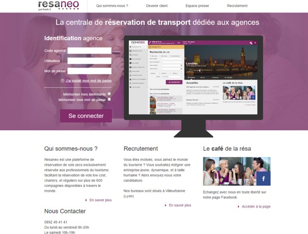 L'offre de Resaneo va s'enrichir avec le référencement des tarifs SNCF dès le 16 avril 2016 - Capture d'écran