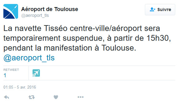 Toulouse : les taxis toujours mobilisés bloquent les entrées à l'aéroport Toulouse : les taxis toujours mobilisés bloquent les entrées à l'aéroport
