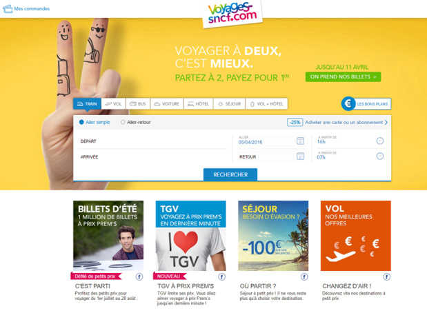 Voyages-sncf.com cherche à poursuivre sa progression sur le marché européen - Capture d'écran Voyages-sncf.com cherche à poursuivre sa progression sur le marché européen - Capture d'écran