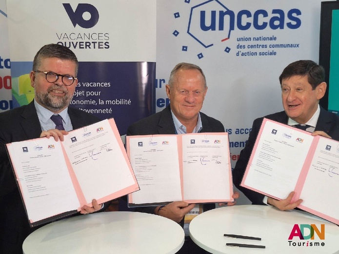 Vacances Ouvertes, l’Unccas et ADN Tourisme s’engagent pour augmenter le taux de départ en vacances des Français - Photo ADN