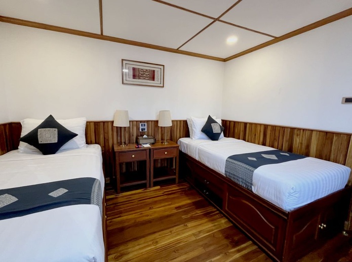 Toutes les cabines sont équipées de deux lits pouvant être rapprochés - Photo : PB Toutes les cabines sont équipées de deux lits pouvant être rapprochés - Photo : PB