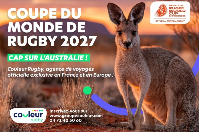 En janvier 2026, le groupe couleur lancera un site web dédié à la Coupe du monde 2027, entièrement multilingue - Affiche : Groupe Couleur