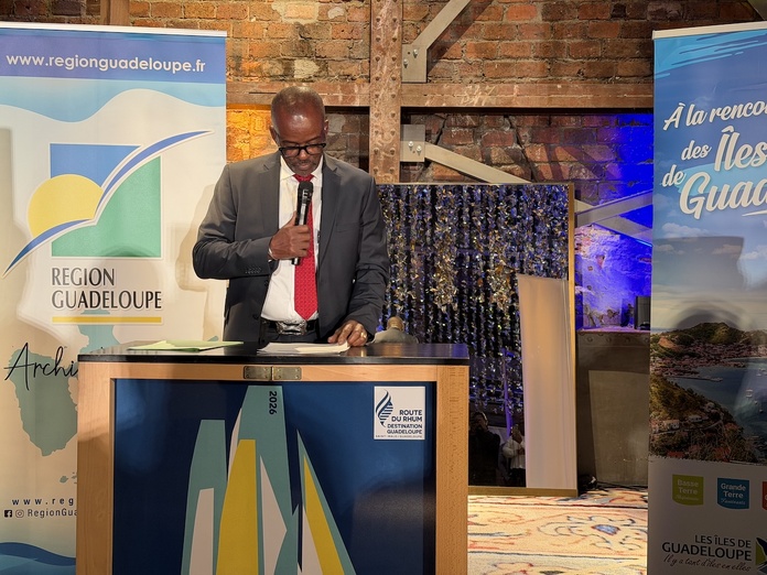 Paris a accueilli le lancement officiel de la 13e édition de la Route du Rhum - Destination Guadeloupe, en présence d'Ary Chalus, président du conseil régional de la Guadeloupe - Photo : Amélia Brille