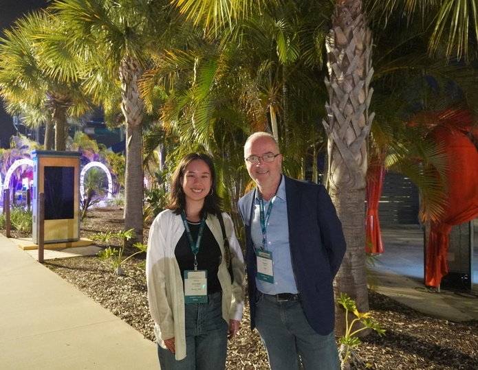 A Kissimmee, Anne Marie Luong (Visiteurs) et François Perrin (Fram) Photo : C.Hardin A Kissimmee, Anne Marie Luong (Visiteurs) et François Perrin (Fram) Photo : C.Hardin