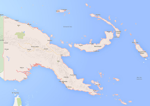 Plusieurs provinces de Papouasie-Nouvelle-Guinée sont actuellement le théâtre de troubles à l'ordre public - DR : Google Maps Plusieurs provinces de Papouasie-Nouvelle-Guinée sont actuellement le théâtre de troubles à l'ordre public - DR : Google Maps