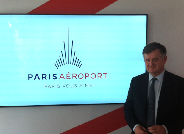 Augustin de Romanet, PDG de Paris Aéroport, présente à la presse ses deux nouvelles marques Paris Aéroport et Groupe ADP - Photo LAC