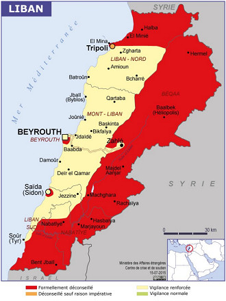 Liban : le MAE conseille aux Français d'éviter les camps palestiniens