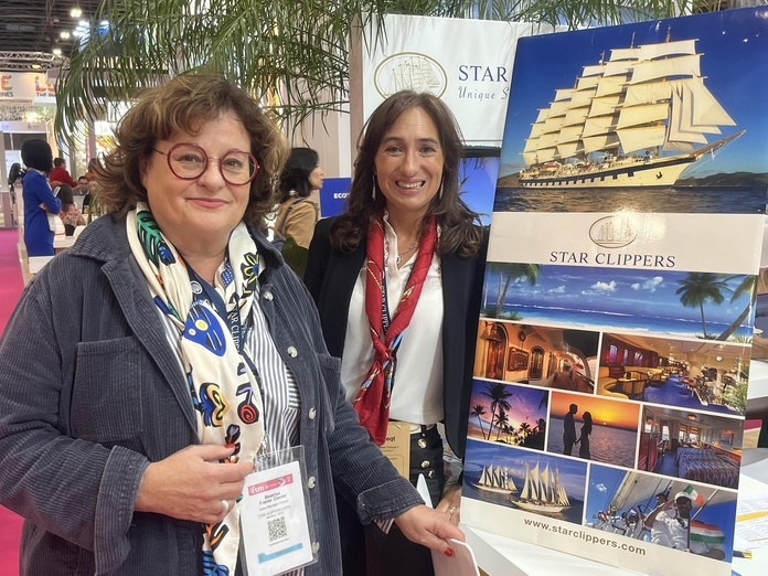 Béatrice Frantz-Clavier, lors du dernier IFTM, en compagnie d'Eliana Bouvet, directrice marketing France de Star Clippers @LG Béatrice Frantz-Clavier, lors du dernier IFTM, en compagnie d'Eliana Bouvet, directrice marketing France de Star Clippers @LG