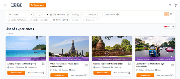 1 L’Easia Marketplace conçue pour répondre rapidement à des demandes simples © Easia Travel 1 L’Easia Marketplace conçue pour répondre rapidement à des demandes simples © Easia Travel