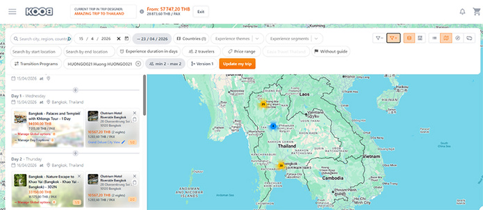 2 L’Easia Trip Designer, idéal pour concevoir des itinéraires FIT complets © Easia Travel 2 L’Easia Trip Designer, idéal pour concevoir des itinéraires FIT complets © Easia Travel