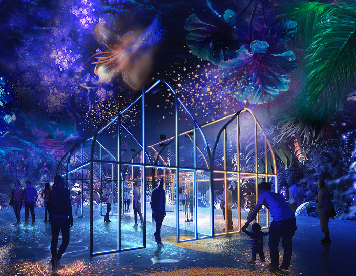 La serre des Mondes - ©Geniusandco, Moment Factory, FUTUROSCOPE