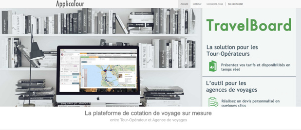 TravelBoard est un nouel outil pour faciliter le travail des agences de voyages et des TO dans le cadre de la création de voyages sur-mesure - Capture d'écran