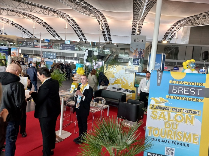 Le Salon du Tourisme de Brest a réuni 93 exposants, répartis sur 29 stands - Photo : Aéroport Brest Bretagne