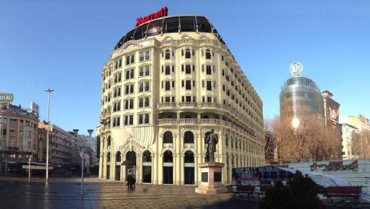 Le Skopje Marriott Hotel compte 164 chambres au cœur du quartier d'affaires de la capitale macédonienne - Photo : Marriott Hotels