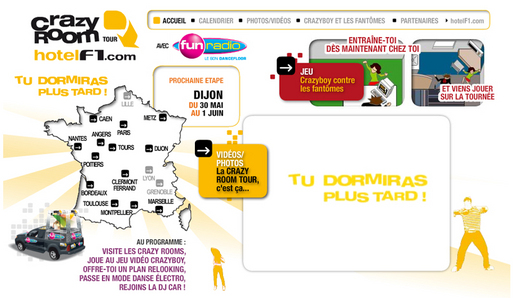 hotelF1 part en tournée avec la Crazy Room Tour hotelF1 part en tournée avec la Crazy Room Tour
