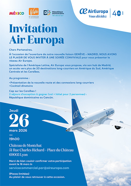 Cliquez pour vous inscrire © Air Europa