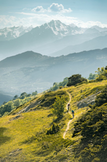 La Suisse en VTT. Ici près de Leuk dans le Valais. BMC/Switzerland Tourism.