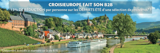 CroisiEurope : -15% pour les clients des agences sur le site B2B
