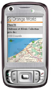 Châteaux et Hôtels Collection sur le portail mobile d'Orange