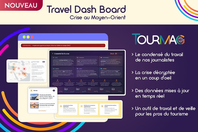 Travel Dash Board centralise tous les informations de la crise au Moyen-Orient - Photo TourMaG Travel Dash Board centralise tous les informations de la crise au Moyen-Orient - Photo TourMaG