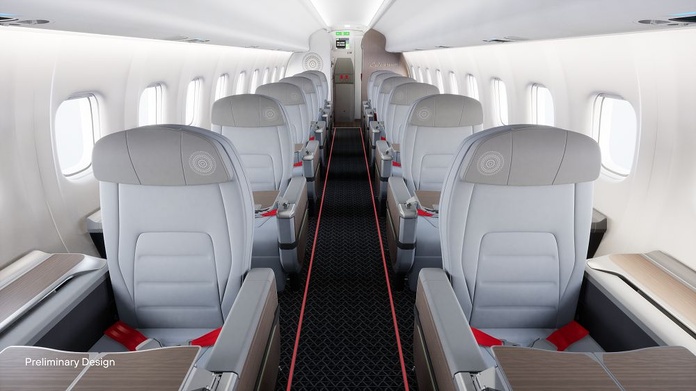 La cabine du 100 % classe Affaires © Renderine / Air Tahiti La cabine du 100 % classe Affaires © Renderine / Air Tahiti