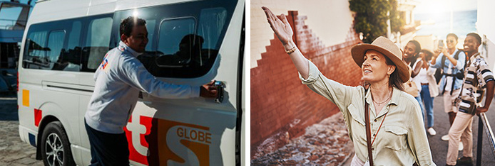 Transferts © MTS Globe / Visites personnalisées © Shutterstock