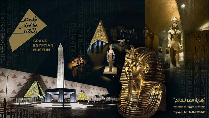 Le Grand Musée Égyptien, au pied des pyramides de Gizeh, plus grand musée archéologique au monde © Ministère du Tourisme et des Antiquités Le Grand Musée Égyptien, au pied des pyramides de Gizeh, plus grand musée archéologique au monde © Ministère du Tourisme et des Antiquités