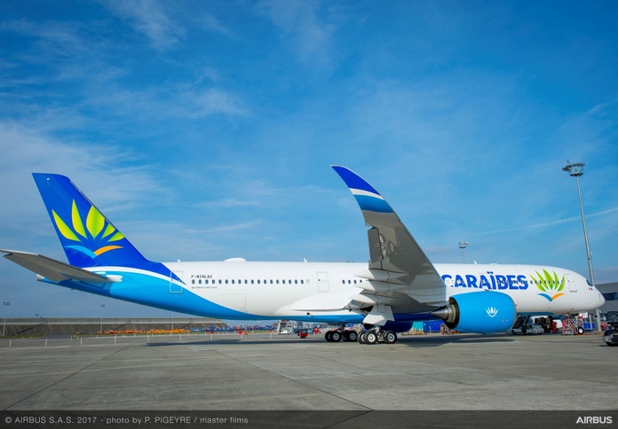L'A350-900, un avion bien adapté à la desserte de Saint Martin - Photo : Airbus, P. Pigeyre L'A350-900, un avion bien adapté à la desserte de Saint Martin - Photo : Airbus, P. Pigeyre