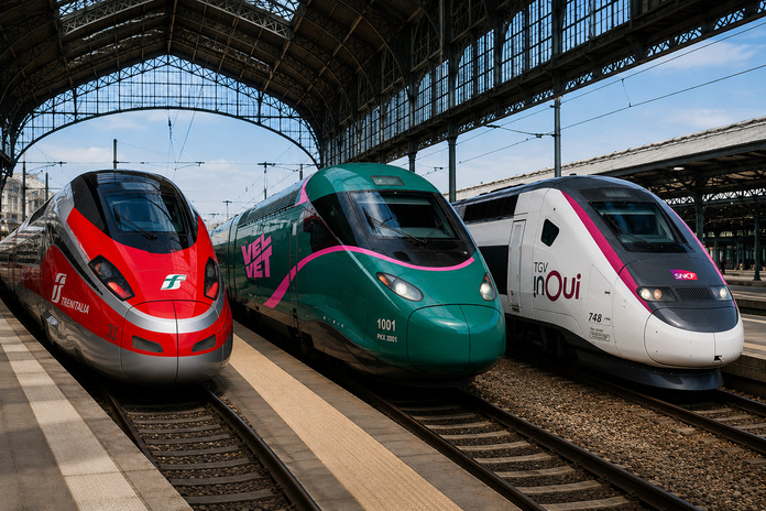 Trenitalia, Velvet et SNCF : l'ouverture à la concurrence du rail français - Image générée par IA (GPT)